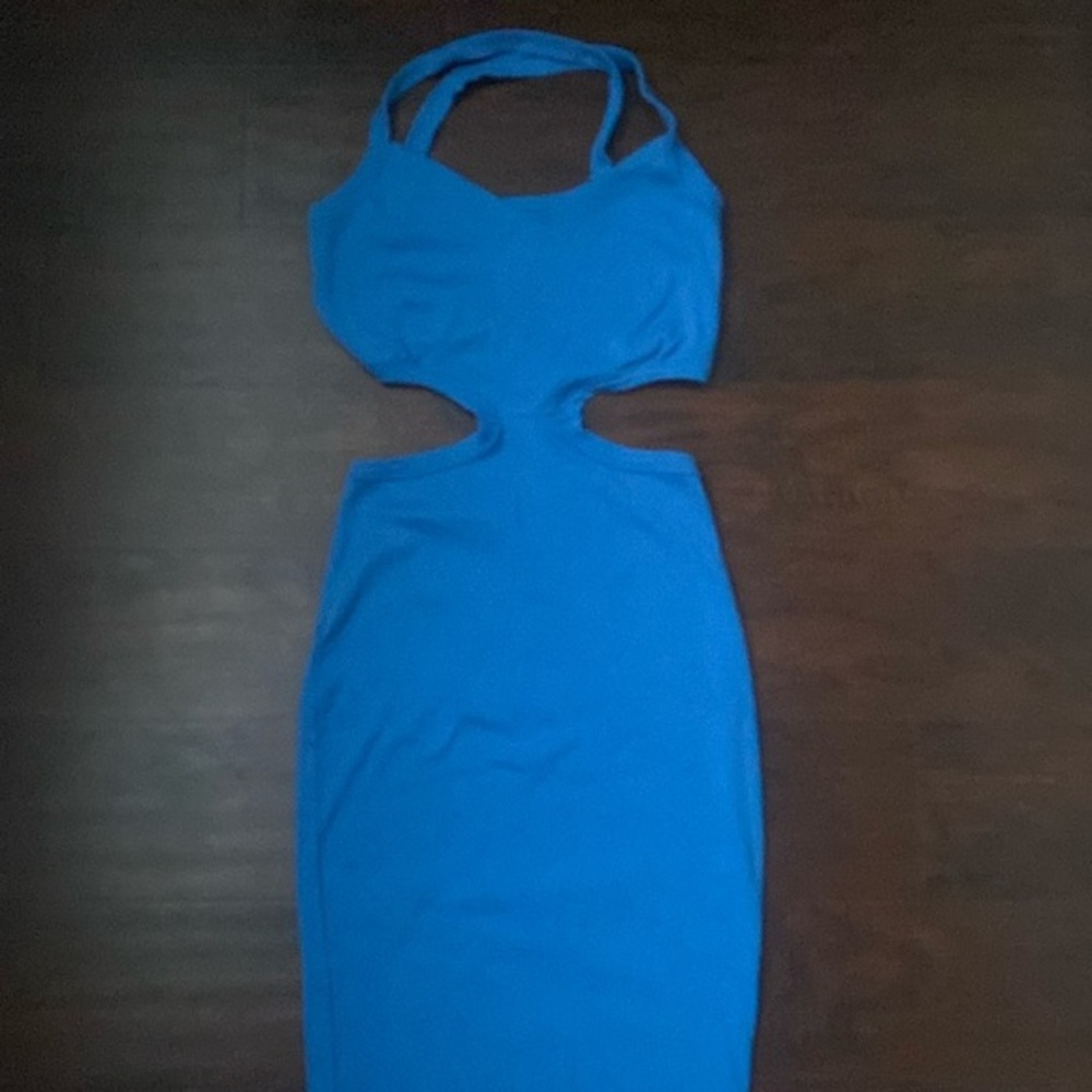 V neck BodyCotton Blue Dress